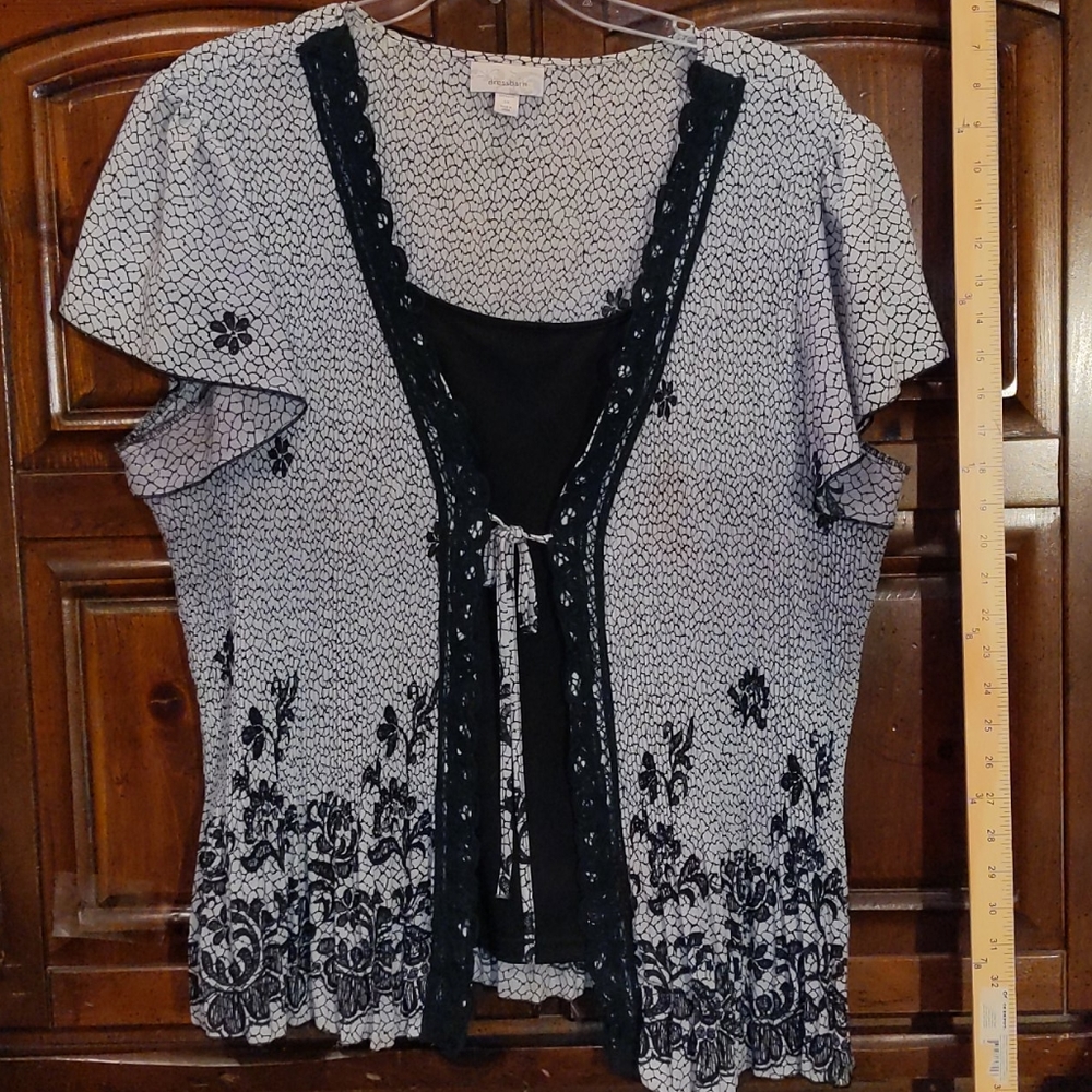 3XL Dressbarn plus size accordion pleat blouse